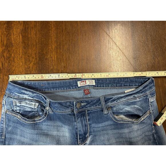 Lei Ashely Low Rise Slim Boot Cut Jeans Women 15 VTG Y2K 2000s Grunge Western - Picture 5 of 9